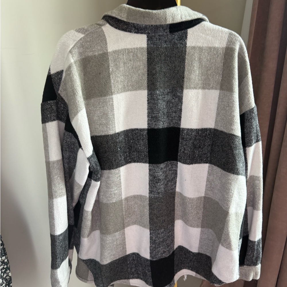 Plaid Button-Up Jacket - image 5